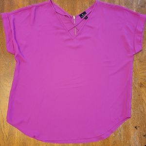 Women's Worthington Pink Short Sleeve Top - Size L